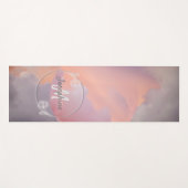 Tapis De Yoga Cloud céleste Monogramme Coucher de soleil Élégant (Devant (Horizontal))