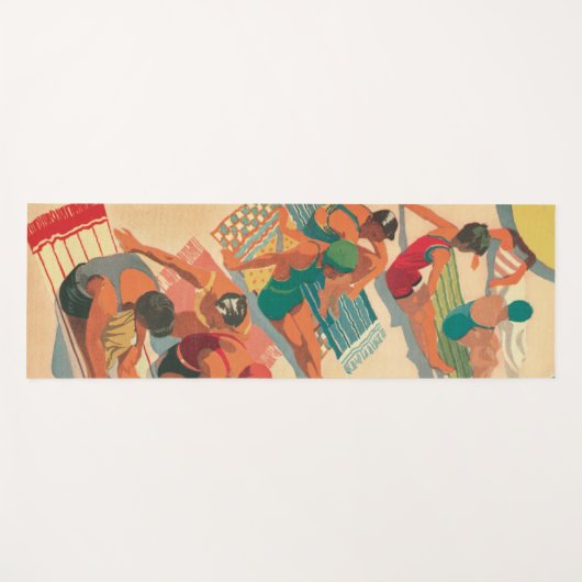 Tapis De Yoga Club de plage de paradis (Devant (Horizontal))