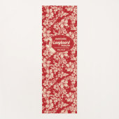 Tapis De Yoga Club Surf Longboard Logo et Hibiscus Hawaiian (Devant)