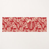 Tapis De Yoga Club Surf Longboard Logo et Hibiscus Hawaiian (Devant (Horizontal))