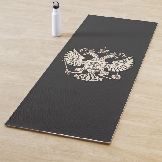 Tapis De Yoga Coat of Arms of Russia - white version (En situation)
