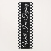 Tapis De Yoga Coche en noir et blanc (Dos)