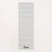 Tapis De Yoga Code binaire Bandes blanches noires (Devant)