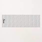 Tapis De Yoga Code binaire Bandes blanches noires (Devant (Horizontal))