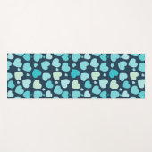 Tapis De Yoga coeur bleu mignon (Devant (Horizontal))