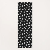 Tapis De Yoga Coeur Chien Paws Et Os Noir     (Devant)