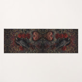 Tapis De Yoga Coeur gothique Beauté foncée Romance (Devant (Horizontal))