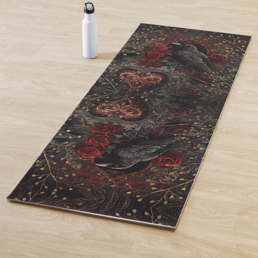 Tapis De Yoga Coeur gothique Beauté foncée Romance (En situation)