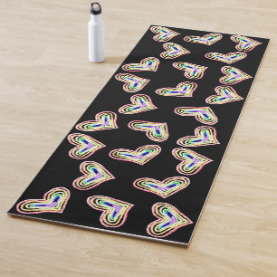 Tapis De Yoga Coeur mariage arc-en-ciel