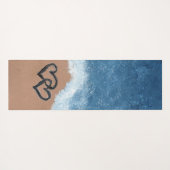 Tapis De Yoga Cœurs dans le Sable (Dos (Horizontal))