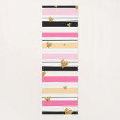 Tapis De Yoga Coeurs et rayures (Dos)