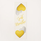 Tapis De Yoga Coeurs Jaunes et ivoires brillants et pointus Resp (Devant)