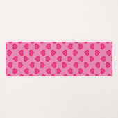 Tapis De Yoga Coeurs roses chauds (Dos (Horizontal))