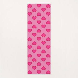 Tapis De Yoga Coeurs roses chauds