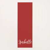 Tapis De Yoga Coeurs rouges et ivoiriens pointus "Juste respirer (Dos)