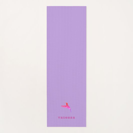 Tapis De Yoga Colibri mauve (Devant)