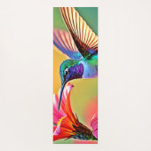 Tapis De Yoga Colibri vibrant au coucher du soleil (Dos)