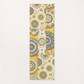 Tapis De Yoga Collage Mandala en jaune (Devant)