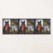 Tapis De Yoga Collage photo de cheval Brown, (Devant (Horizontal))