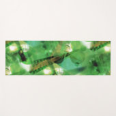 Tapis De Yoga Collage photographique vert Abstrait (Devant (Horizontal))