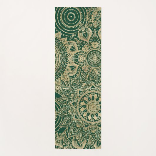 Tapis De Yoga Collection Mandala Gold Green (Devant)