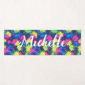 Tapis De Yoga Coloré teint personnalisé (Devant (Horizontal))