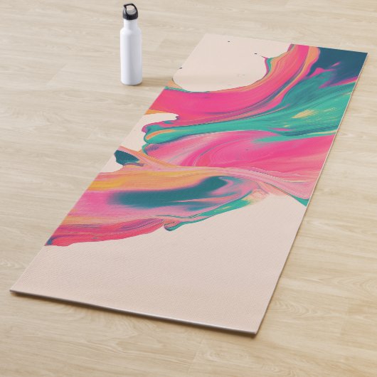 Tapis de Yoga Colorés Abstraits (En situation)
