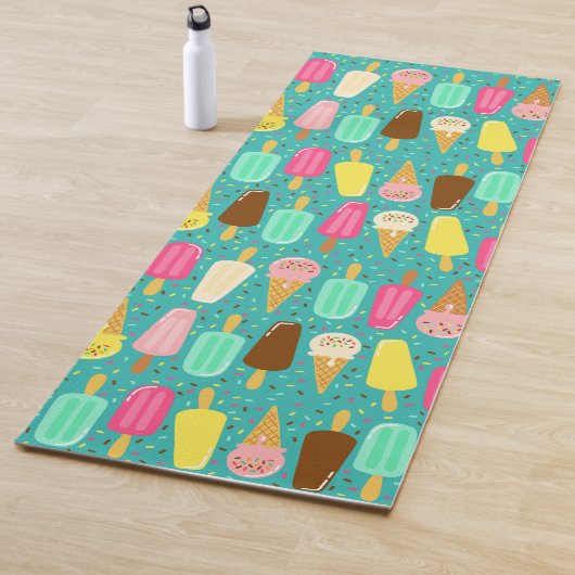 Tapis De Yoga Colorful Ice Cream Pattern Summer  (En situation)
