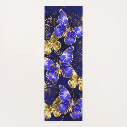 Tapis De Yoga Composition avec papillons Sapphire (Dos)