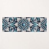 Tapis De Yoga Composition de mandala turquoise (Devant (Horizontal))