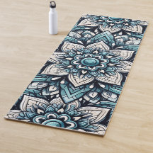 Composition de mandala turquoise