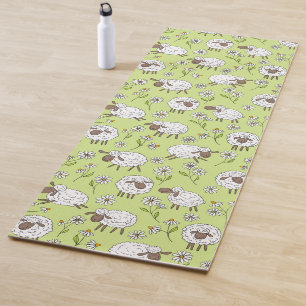 Tapis De Yoga Compter les moutons sur le vert de rosée miel