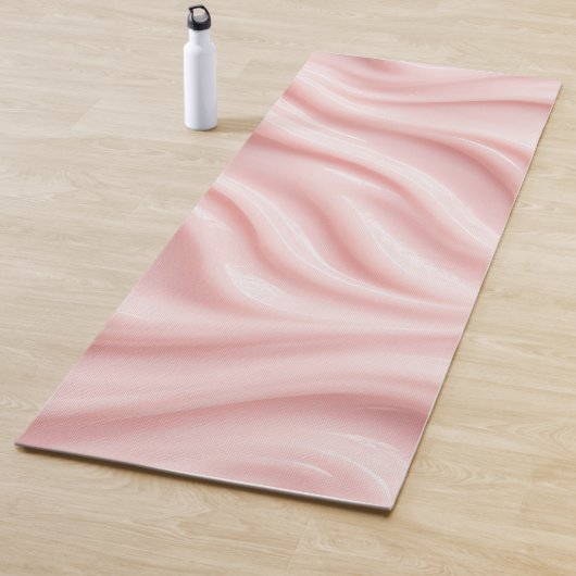 Tapis De Yoga Conception Abstraite Crème Rose (En situation)