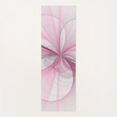 Tapis De Yoga Conception Abstraite de fractal rose pâle moderne (Devant)
