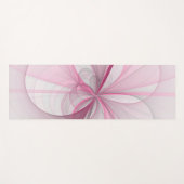 Tapis De Yoga Conception Abstraite de fractal rose pâle moderne (Devant (Horizontal))