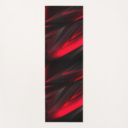 Tapis De Yoga Conception abstraite rouge au point (Devant)