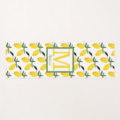 Tapis De Yoga Conception de citron monogramme (Devant (Horizontal))