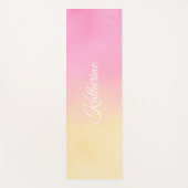 Tapis De Yoga Conception de dégradé rose jaune blush cool (Devant)