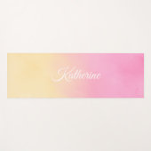 Tapis De Yoga Conception de dégradé rose jaune blush cool (Devant (Horizontal))