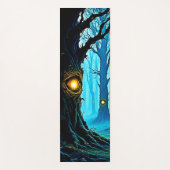 Tapis De Yoga Conception de forêt de l'oeil de fantasy sombre (Devant)