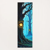 Tapis De Yoga Conception de forêt de l'oeil de fantasy sombre (Dos)