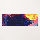 Tapis De Yoga Conception de l'appel de éffrayant Moon Death (Devant (Horizontal))