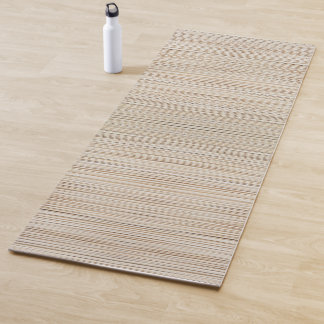 Tapis De Yoga Conception de lignes brunes abstraites mignonnes