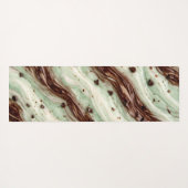 Tapis De Yoga Conception de marbre Milkshake Menthe Chocolat (Dos (Horizontal))