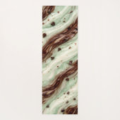 Tapis De Yoga Conception de marbre Milkshake Menthe Chocolat (Dos)