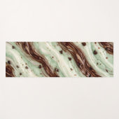 Tapis De Yoga Conception de marbre Milkshake Menthe Chocolat (Devant (Horizontal))