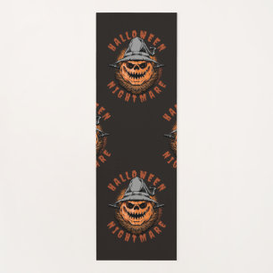 Tapis De Yoga Conception d'épouvantail de citrouille d'Halloween