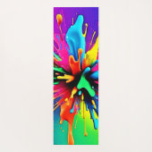 Tapis De Yoga Conception d'explosion de peinture vibrante (Dos)
