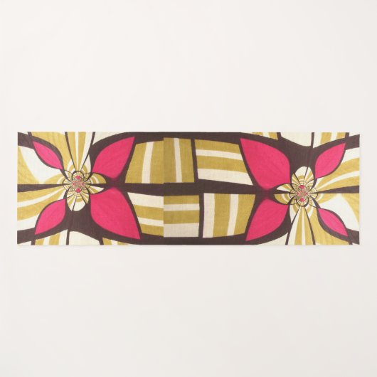 Tapis De Yoga Conception d'impression traditionnelle en Afrique (Devant (Horizontal))