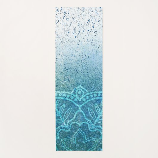 Tapis De Yoga Conception florale de peinture (Devant)
